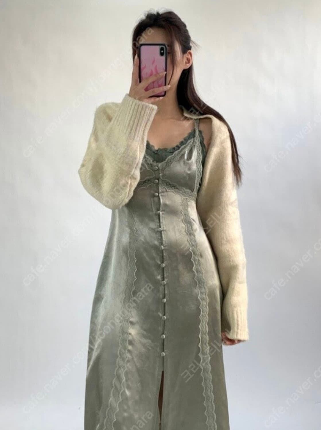 [연말 원피스] 루루서울 이터널 레이스 드레스 민트 상품이미지2