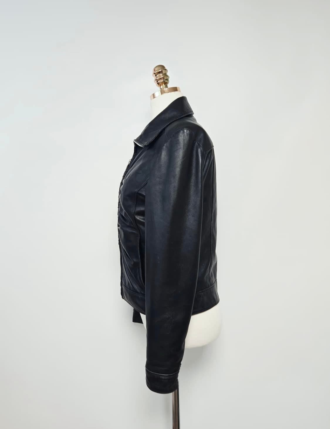 발망 양가죽 하이넥 레더자켓 점퍼 상품이미지3