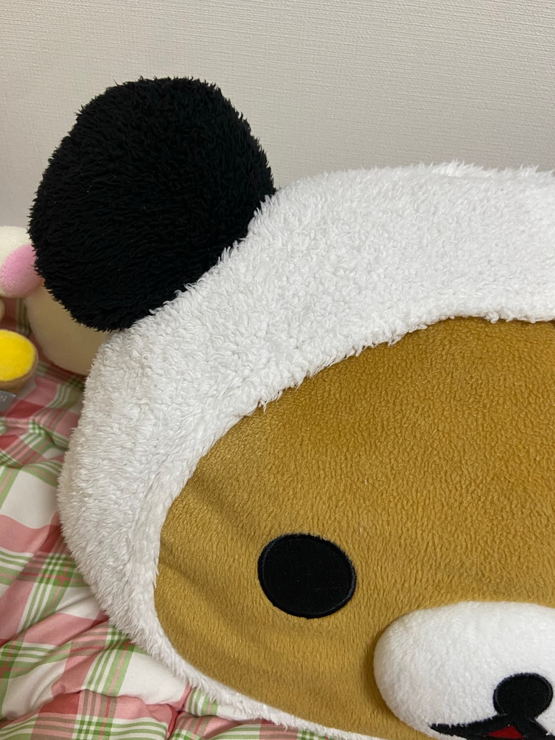 고전 리락쿠마 판다 얼굴 대형인형 쿠션 상품이미지3