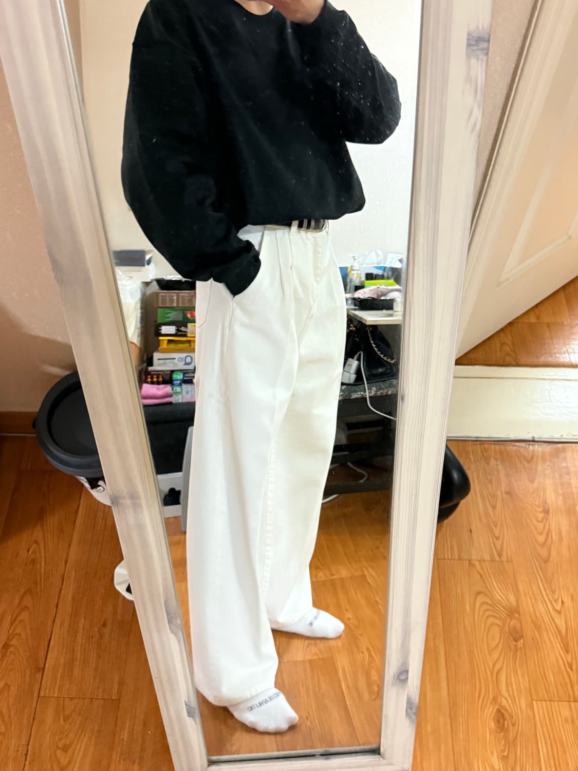 인로우스 - 피렌체 워싱 투턱 컴폴트 와이드 (오프화이트/28) 상품이미지7