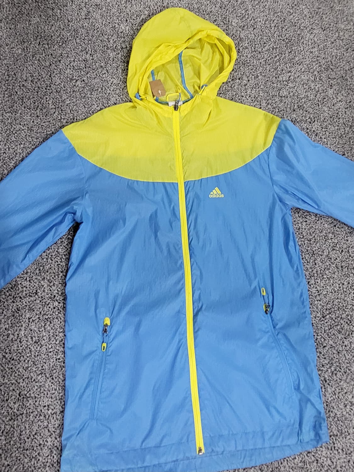 Adidas 블루·옐로우 바람막이 자켓 상품이미지2