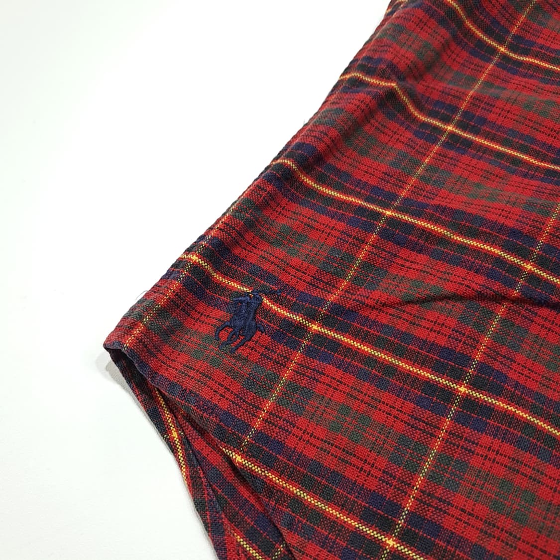 CL612 L 폴로 90s 말레이시아판 빅옥스포드 클래식 타탄체크 레드 상품이미지5