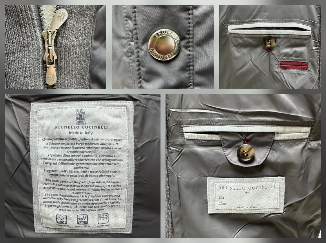 [정품인증] 브루넬로쿠치넬리 레이어드 구스다운 패딩 베스트 XL 상품이미지7