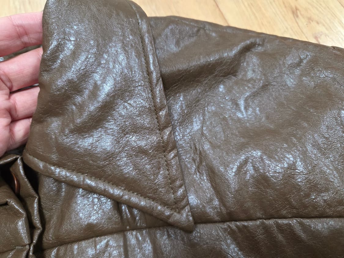 위아(WE ARE) 누빔안감 레더 블루종자켓 프리사이즈 상품이미지3