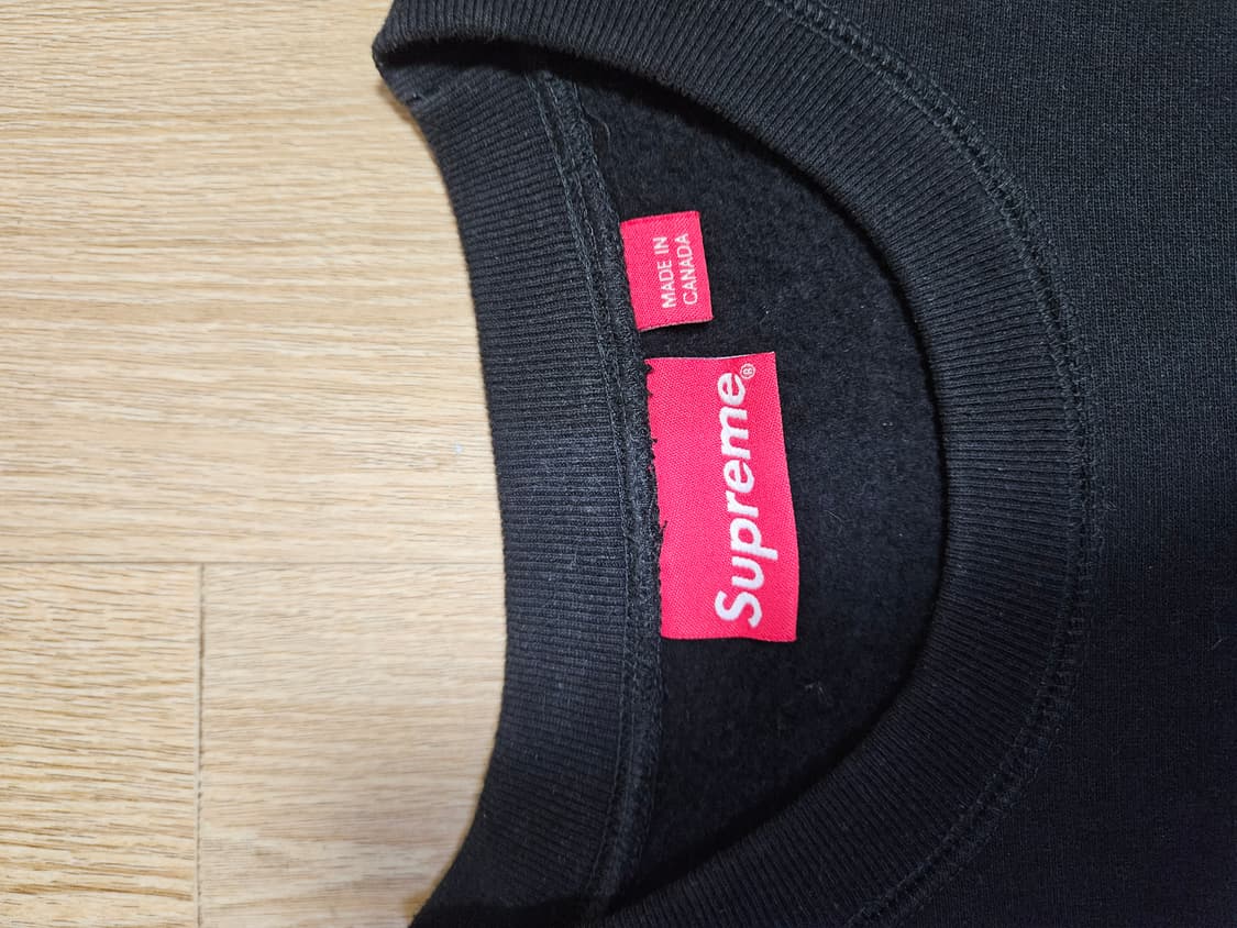 18FW 슈프림 박스로고 블랙 맨투맨 L 상품이미지2