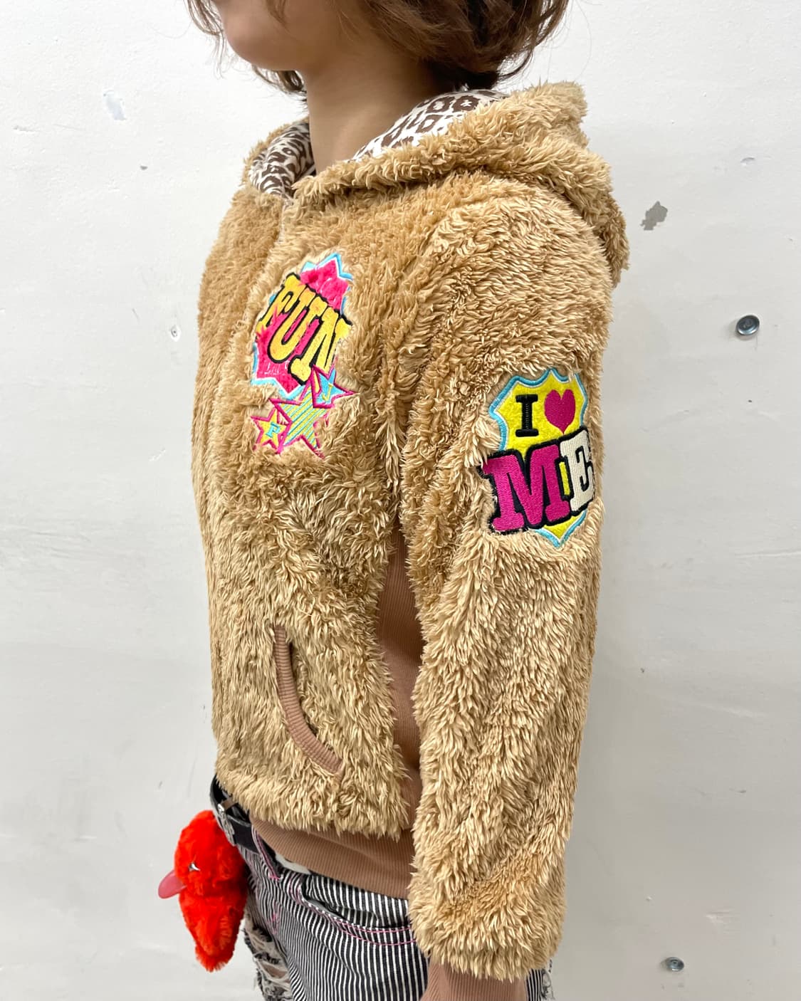 Bear Fun Star Brown Hooded Zip-Up 상품이미지5