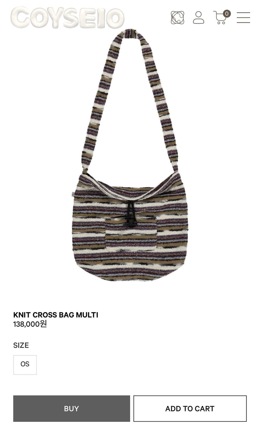 코이세이오 니트 크로스 백 멀티 상품이미지1