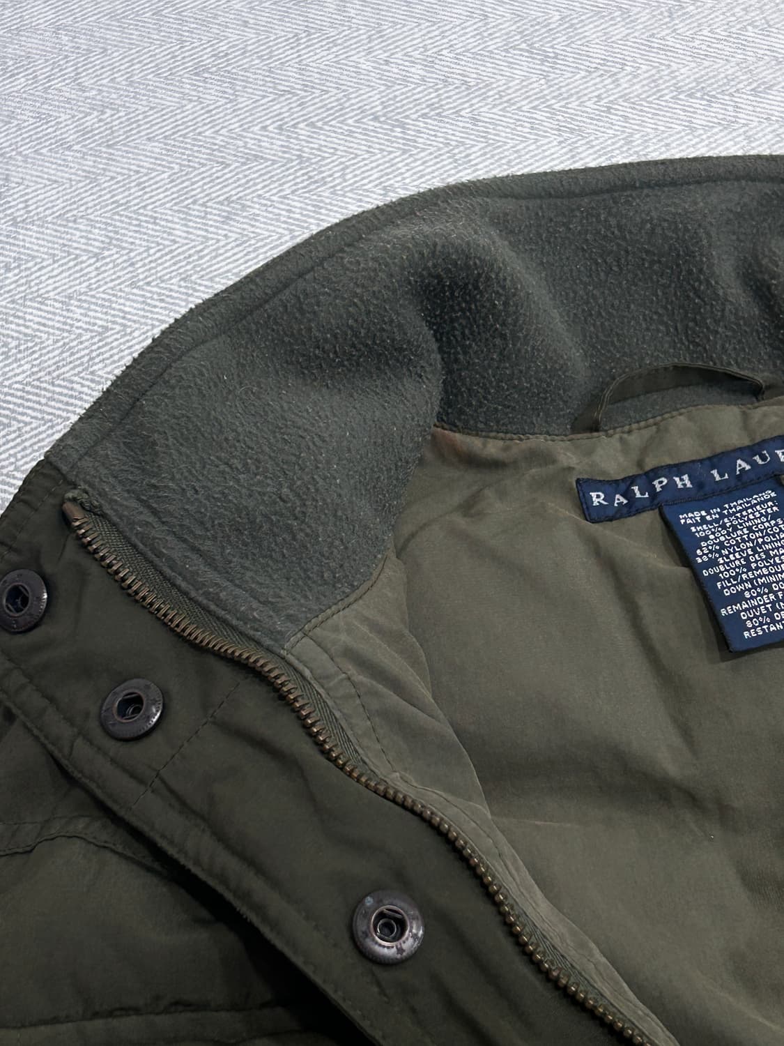폴로랄프로렌 카키 포켓 다운 패딩 조끼 M 상품이미지7