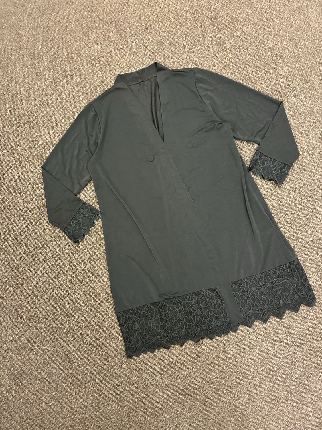 M-L)Japanese vintage 여성 레이스 디테일 가디건 상품이미지2