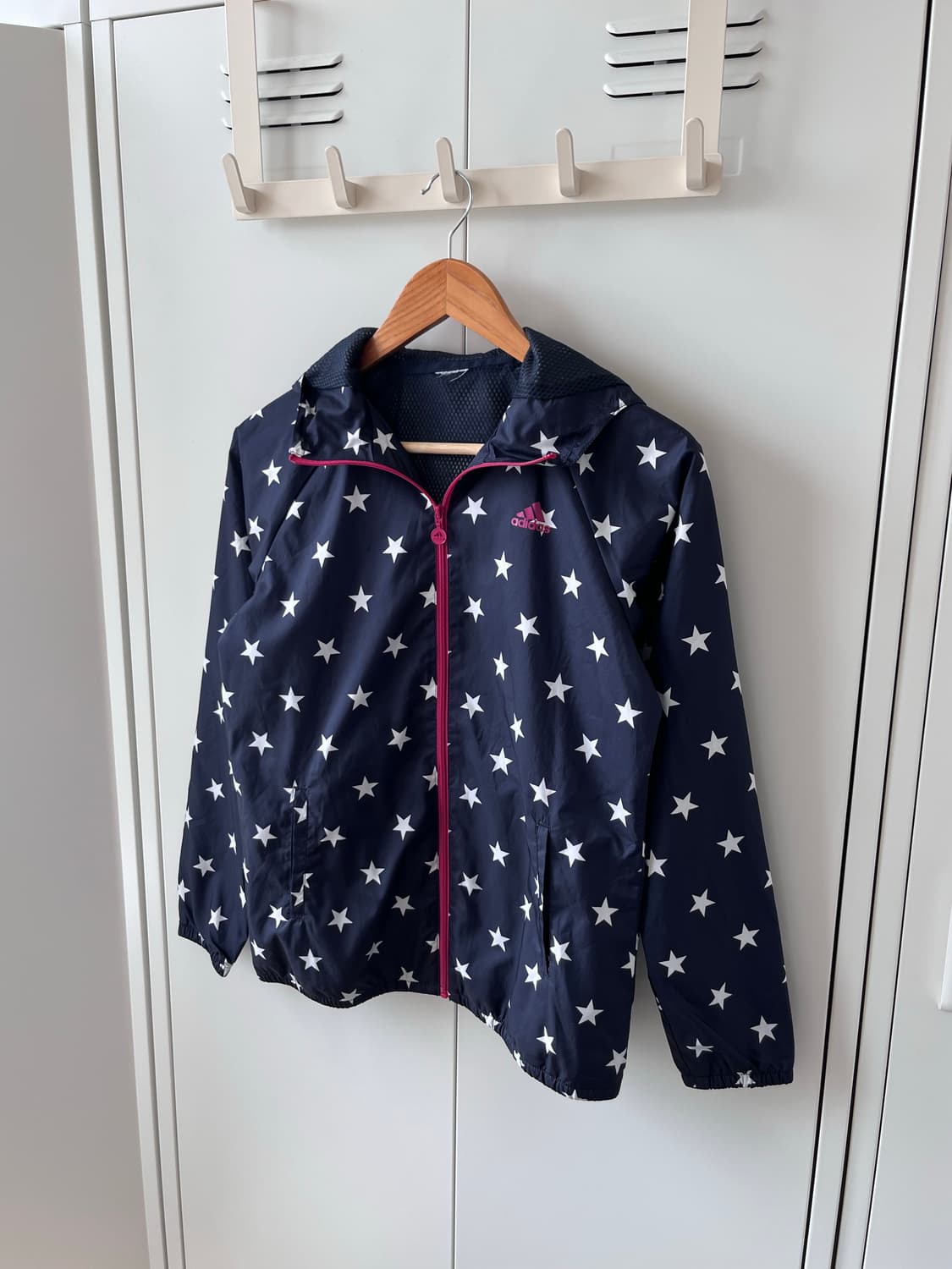 (Rare) Adidas 아디다스 네이비핑크 별 바람막이 대장 상품이미지1