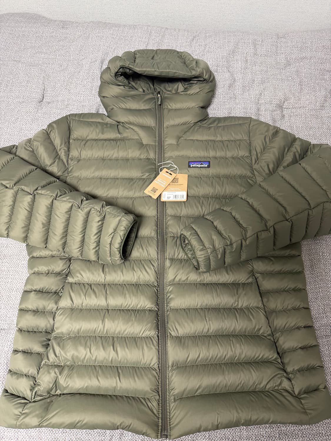 [L] 파타고니아 다운스웨터 후디 파인니들그린 상품이미지4