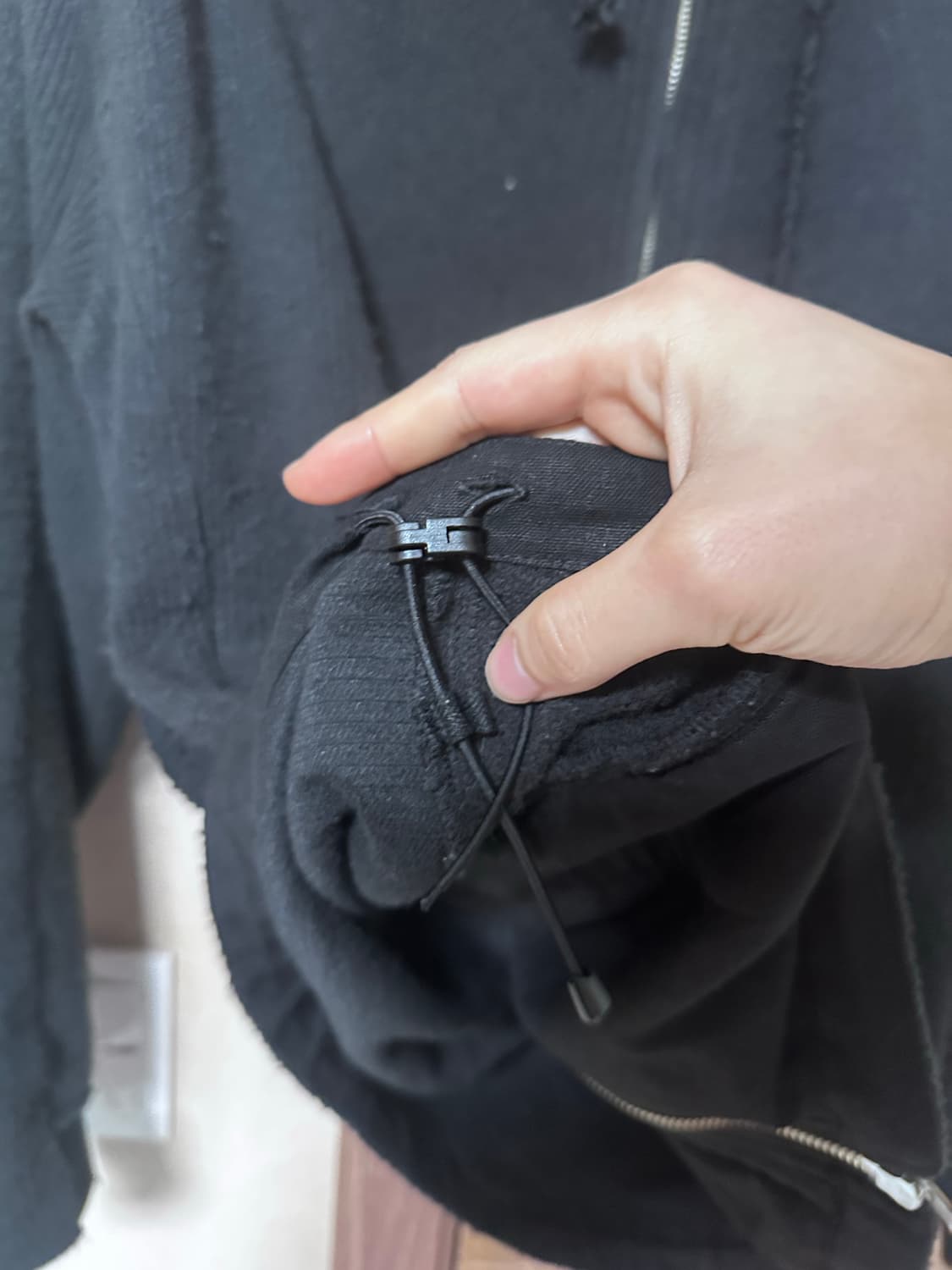 [L] XLIM EP.7 후드 집업 블랙 상품이미지8