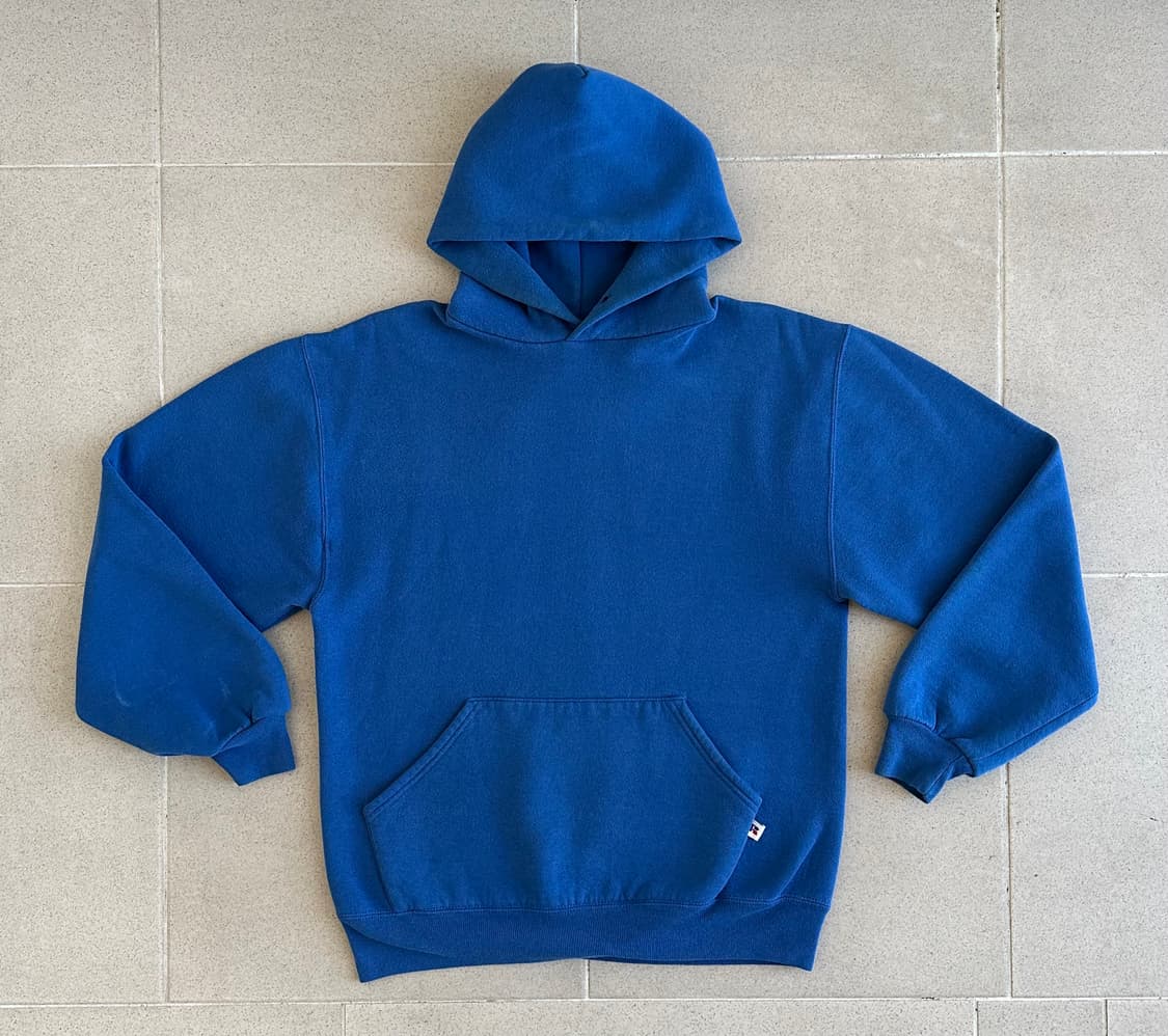 90s 빈티지 러셀 후드 블루 M USA 상품이미지1