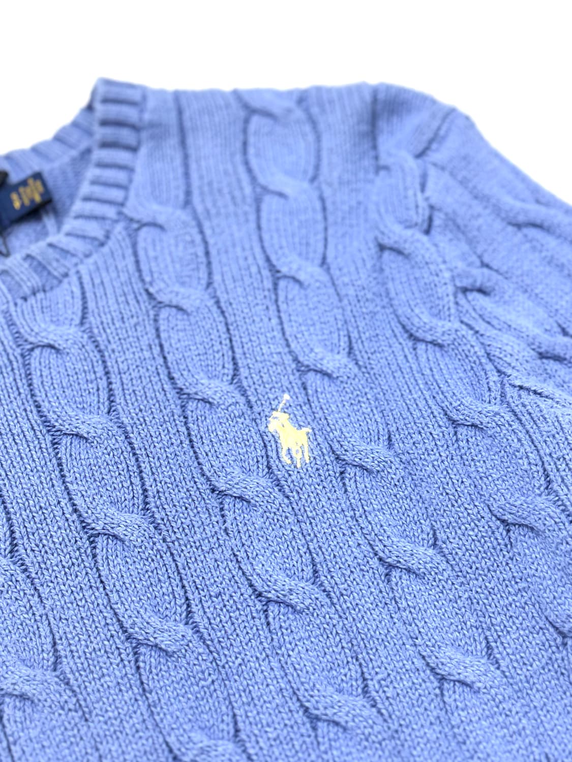 Polo 폴로 랄프로렌 스카이블루 컬러 케이블 니트 상품이미지3