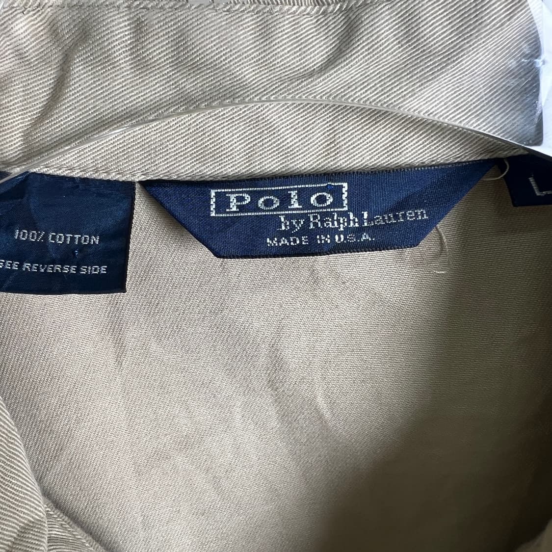 90's usa 폴로 랄프로렌 베이지 스윙탑 자켓 L 상품이미지3
