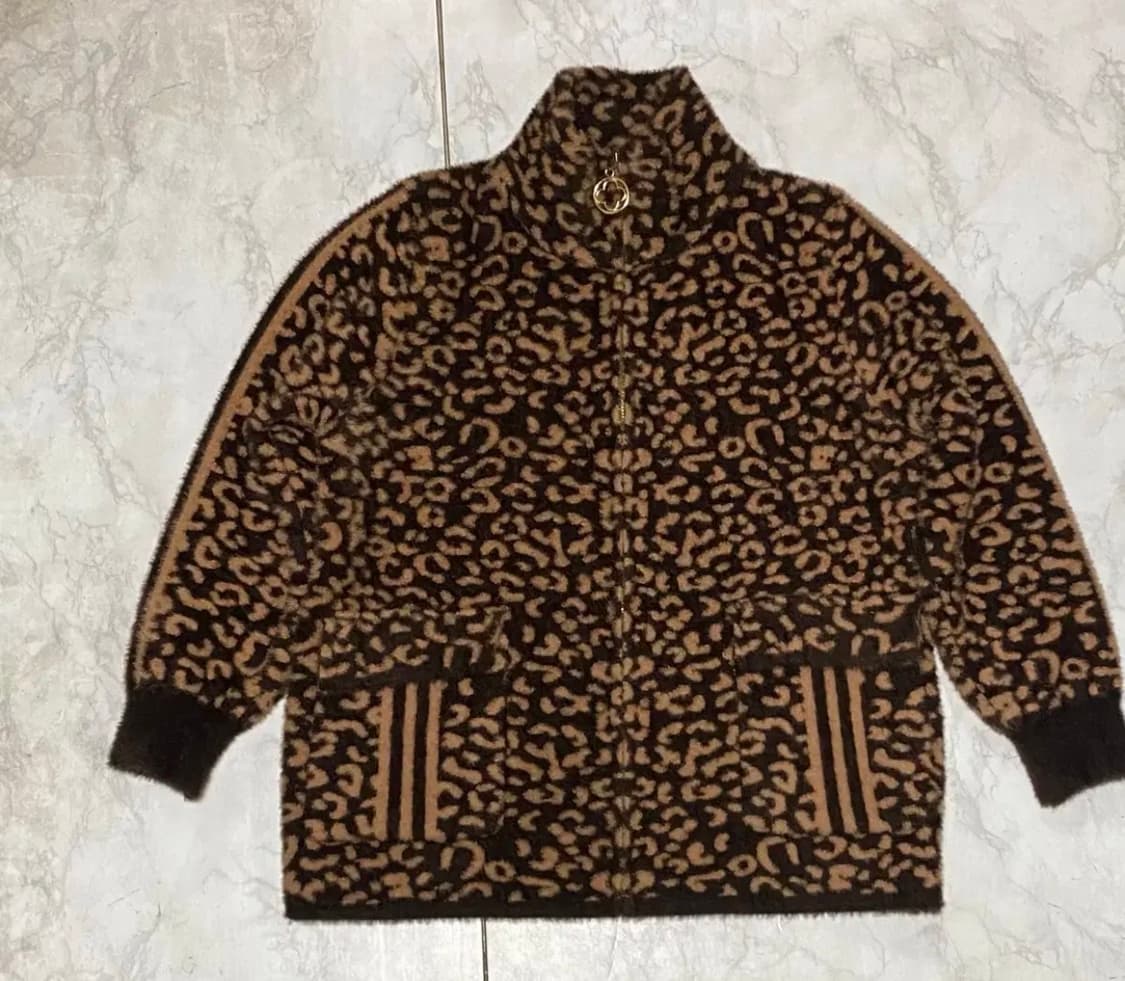 여성 퍼 자켓 후리스 자켓 여성 95 레오파드 히피 표범 무늬 상품이미지1