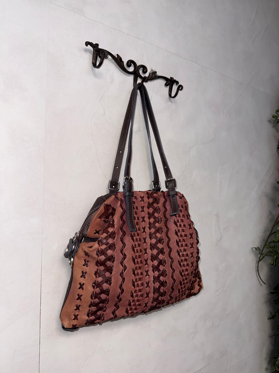 GABS pink brown stitch shoulder bag 상품이미지2