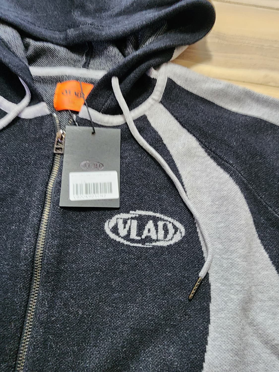 디미트리블랙VLAD슬래쉬니트후드집업자켓차콜 상품이미지3