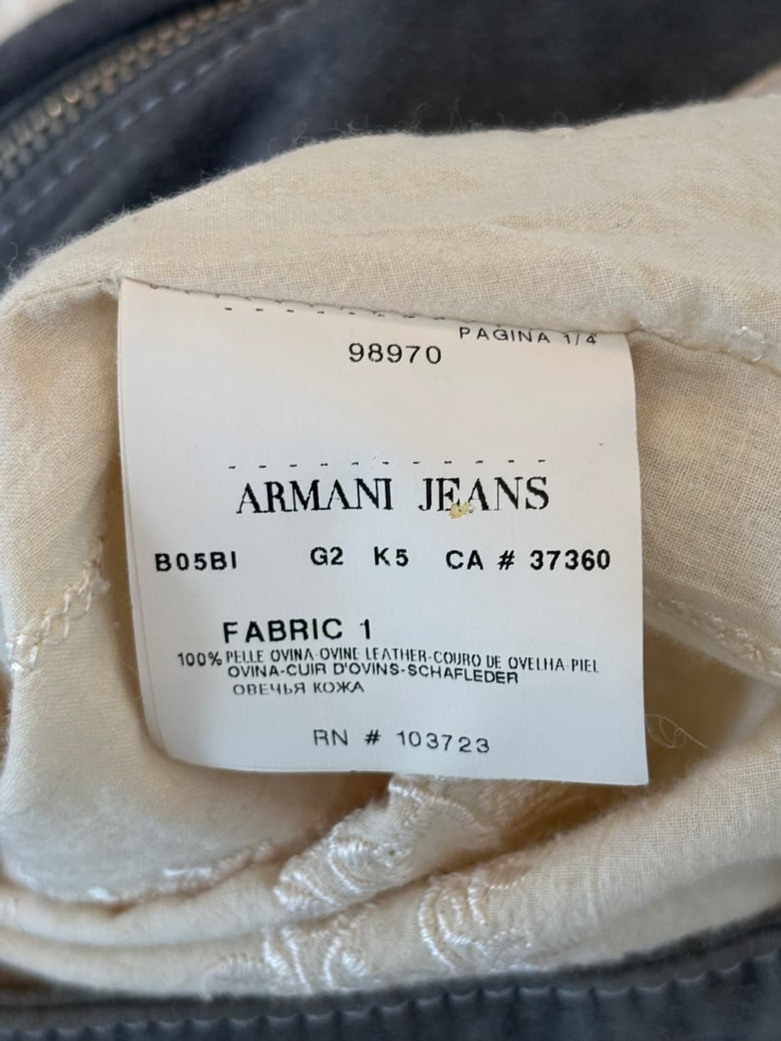 Vintage Armani Leather Jacket 상품이미지10