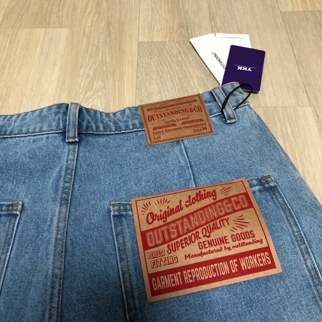 (34) 새상품 아웃스탠딩 OUTSTANDING 루즈핏 카펜터 팬츠 데님 상품이미지3