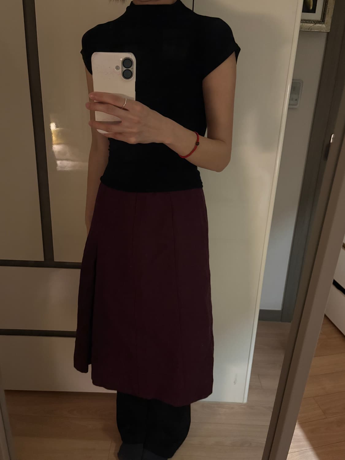 vintage red skirt 상품이미지1