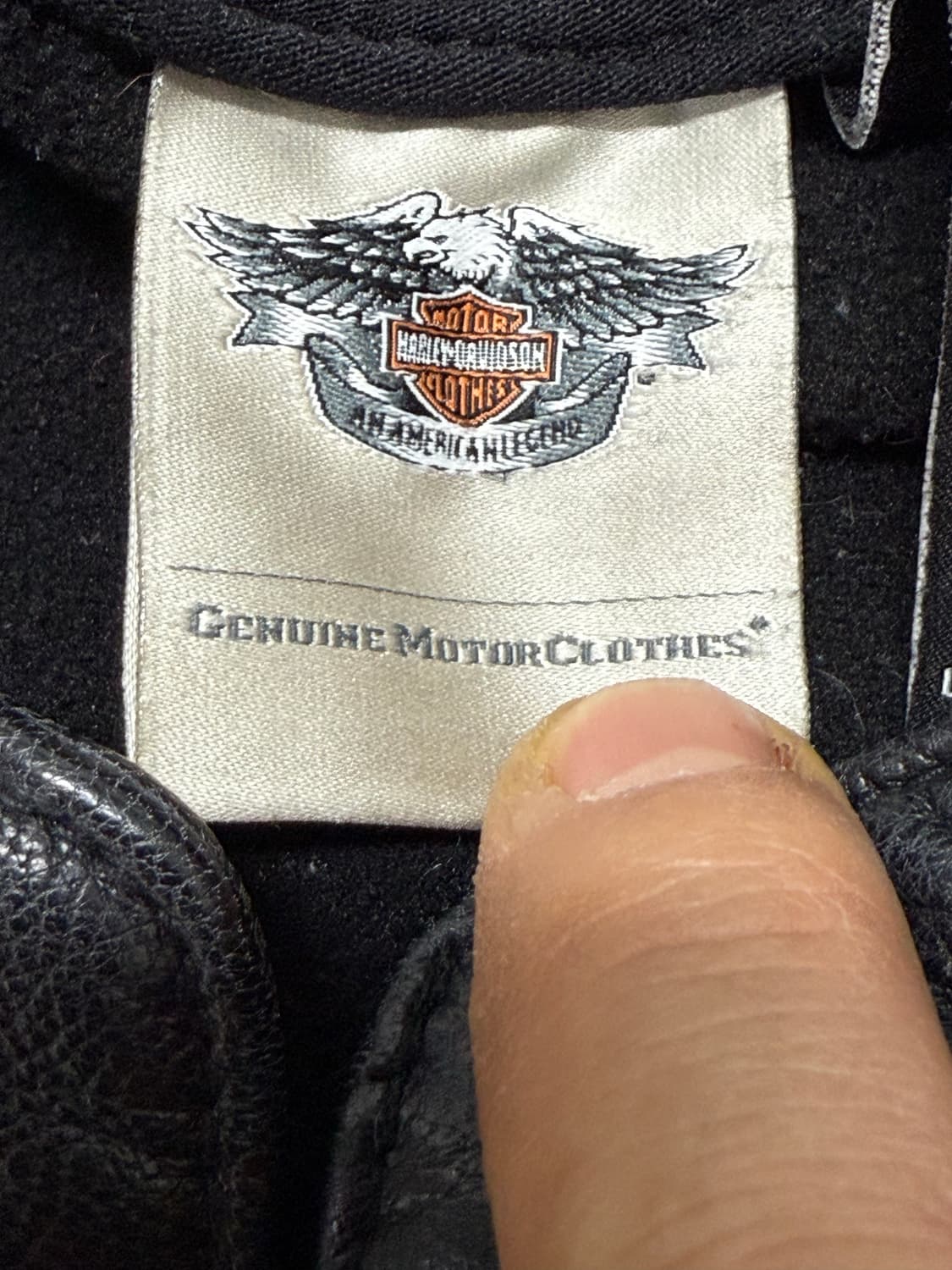 할리데이비슨 핸드커프스후드 후리스안감 고트스킨 바이커자켓 상품이미지7