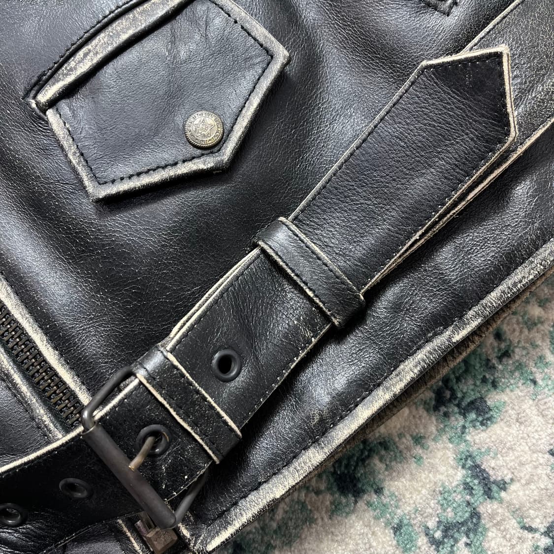 X touring usa 미제 커프스 단추 라이더 자켓(XL) 상품이미지6