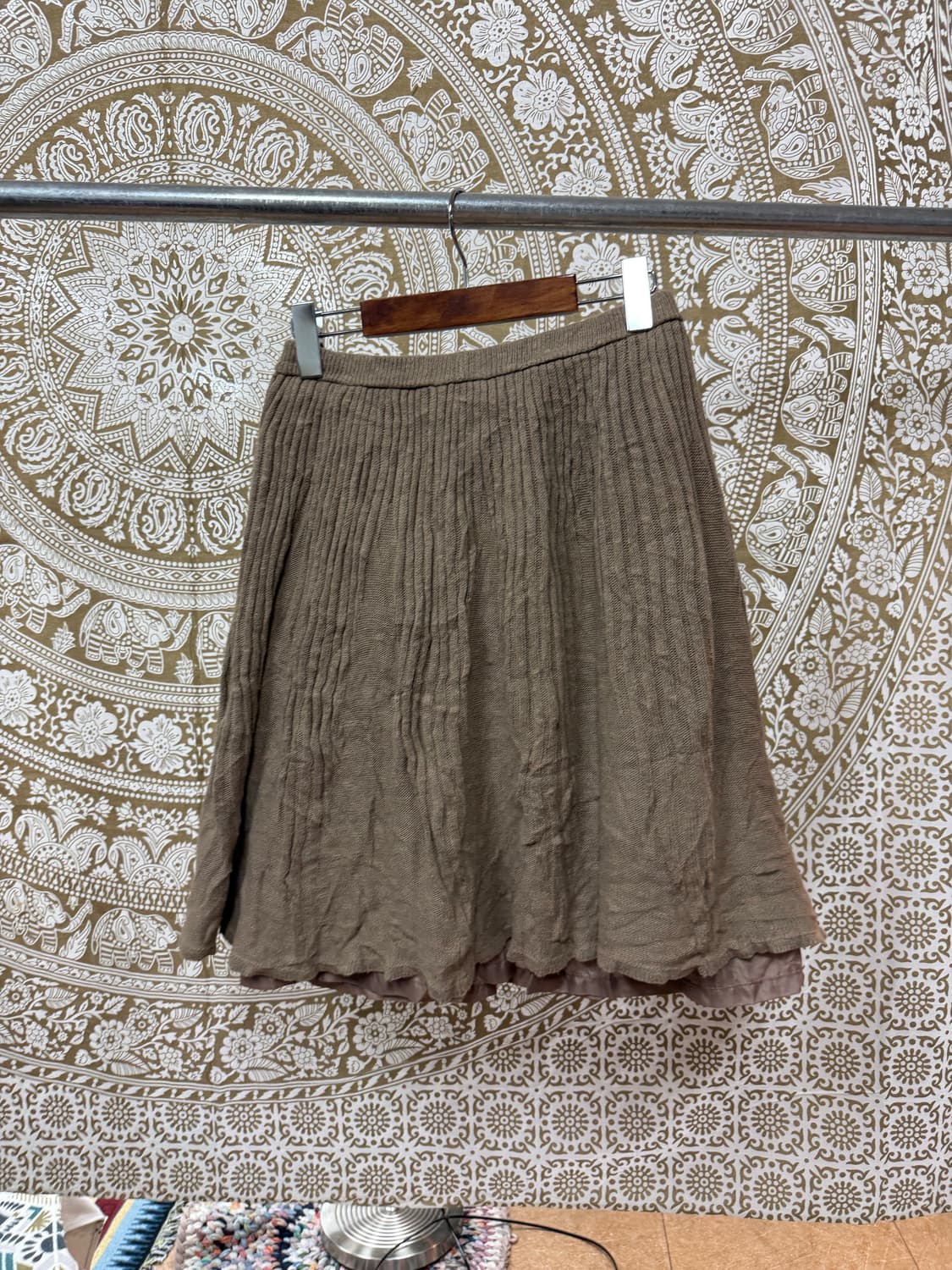 제페니즈 빈티지 여성 니트 밴딩 미디스커트 상품이미지3