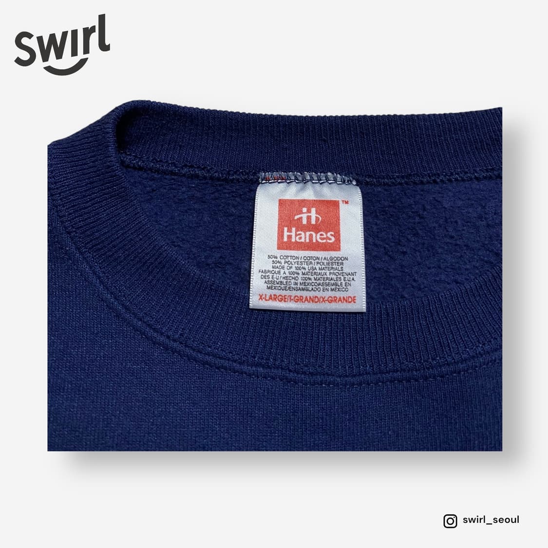 🌊Hanes Navy sweatshirts 상품이미지5