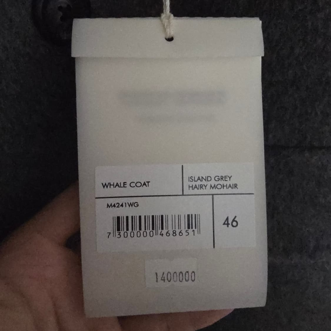 [46] 아워레가시 웨일 코트 헤어리 모헤어 아일랜드 그레이 상품이미지8