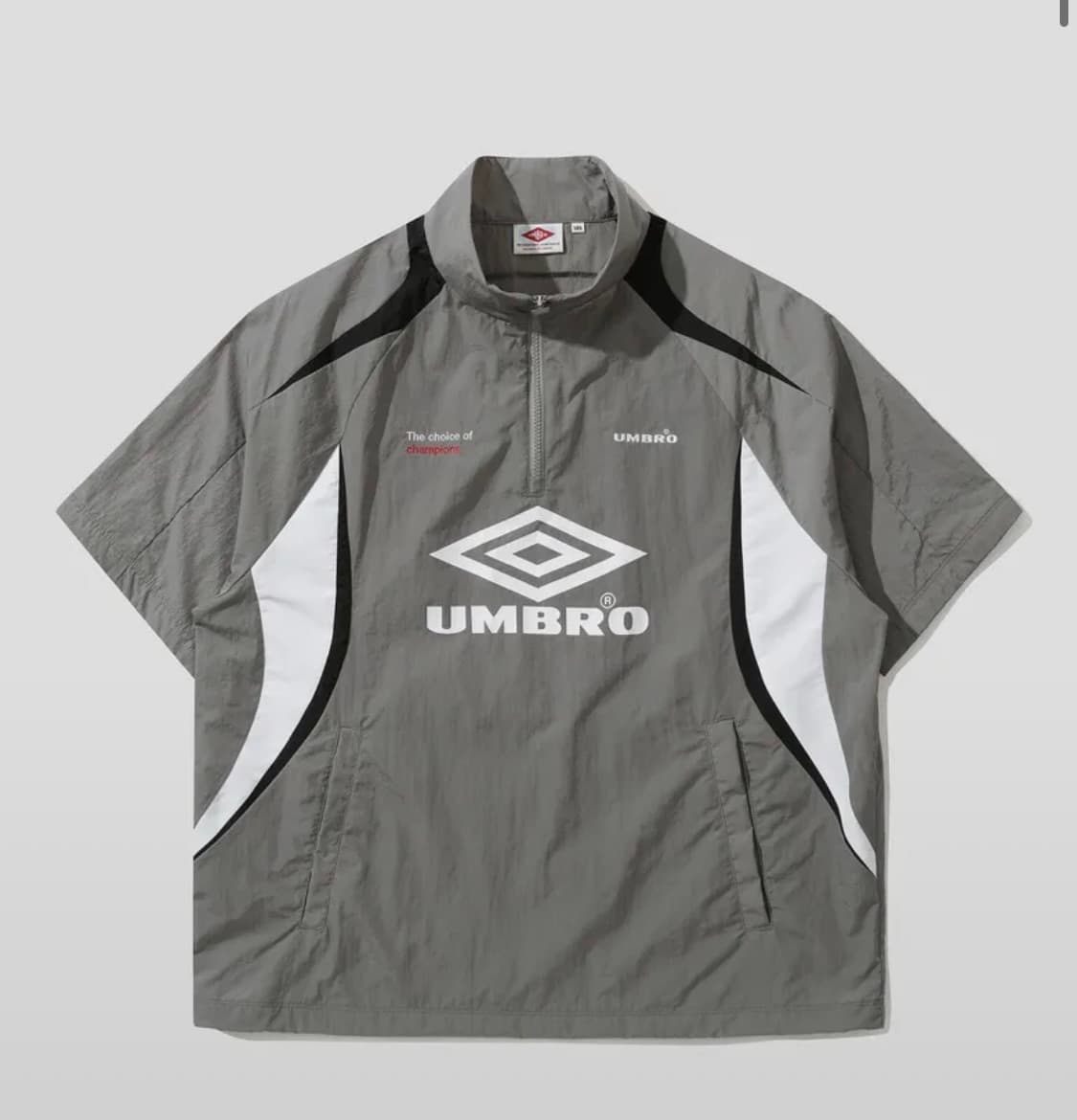 엄브로 반팔 스탠넥 아노락 (그레이 카키) 상품이미지1