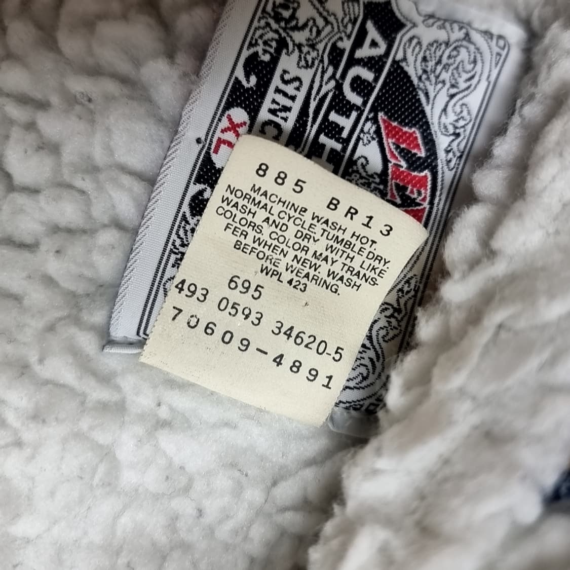 미제 80s 리바이스 데님 쉐르파 자켓 청자켓(110) 상품이미지7