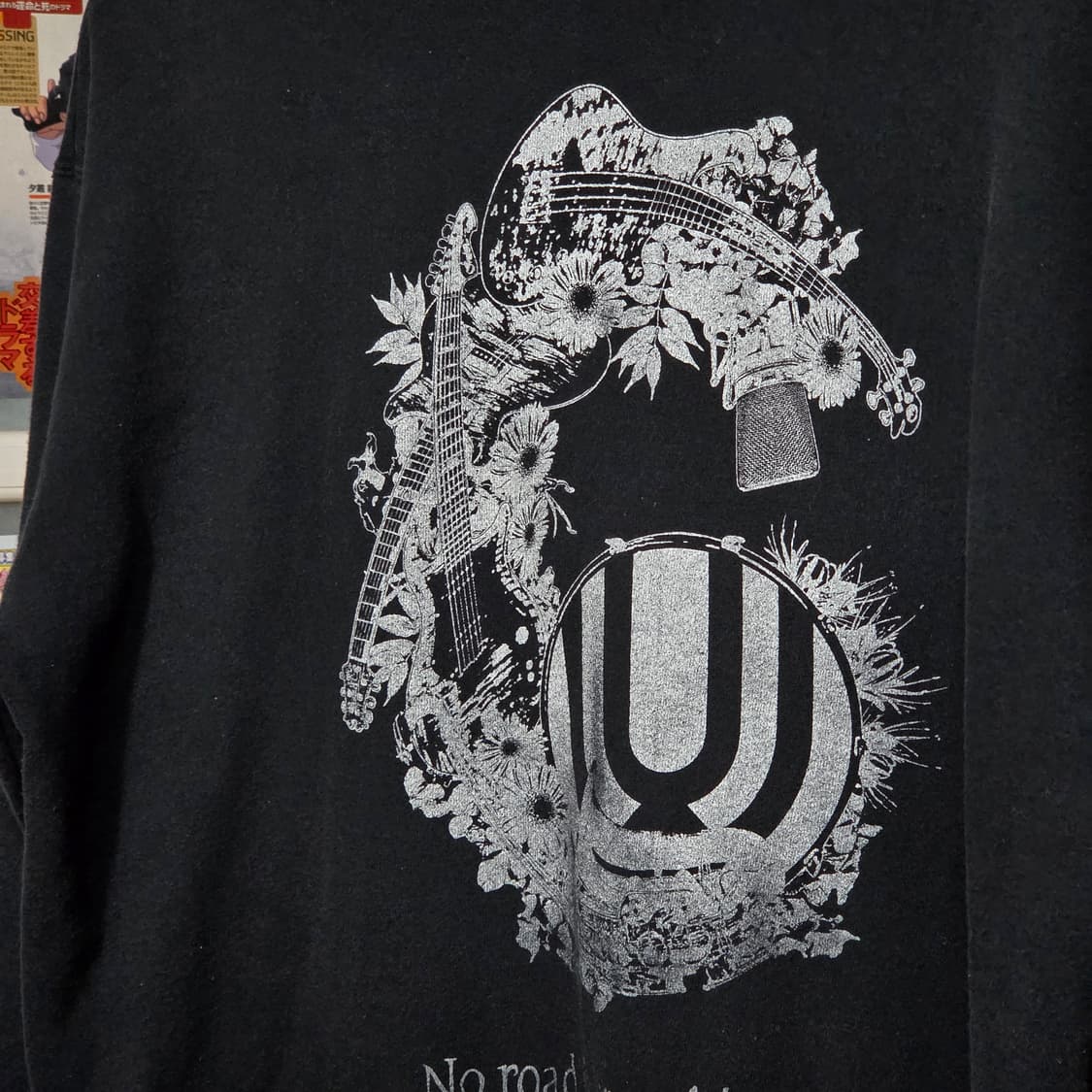 JPN 빈티지 프린팅 블랙 후드집업 상품이미지6