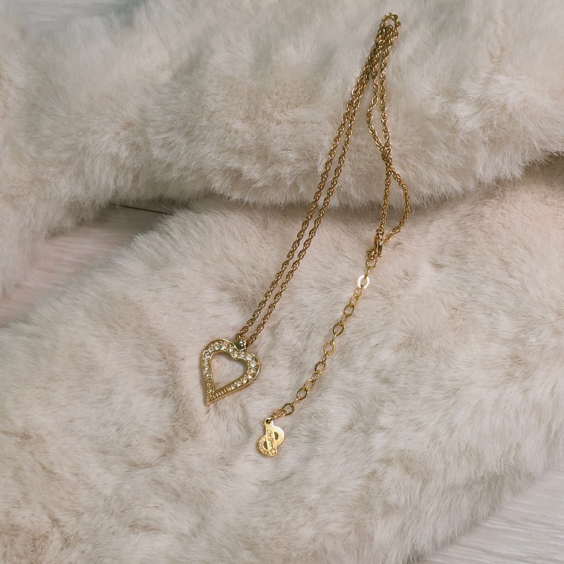 DIOR 디올 큐빅 하트 팬던트 목걸이 상품이미지6