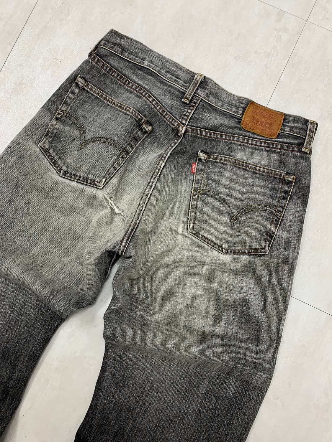 리바이스 503 흑청 데님 팬츠 #258 상품이미지5