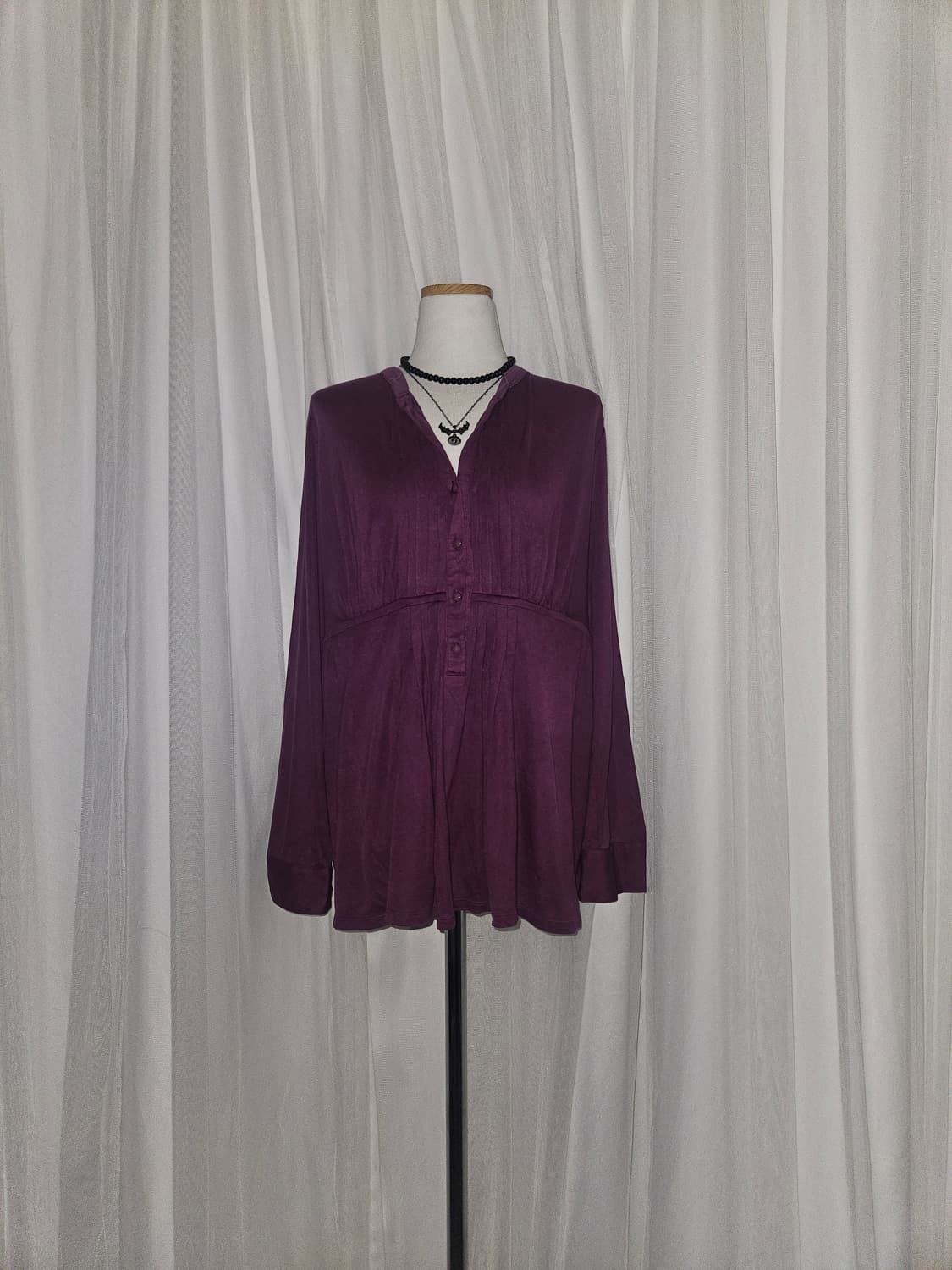 vingt-trois 슈슈룬 쇼콜라 포도 블라우스 상품이미지1