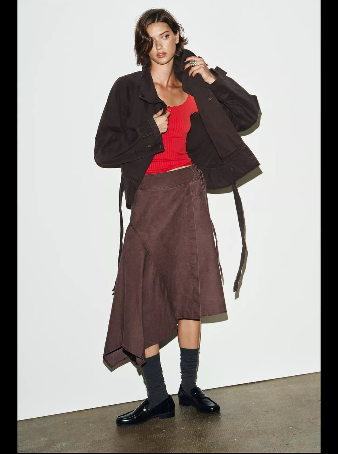 자라 언발 랩스커트 상품이미지1