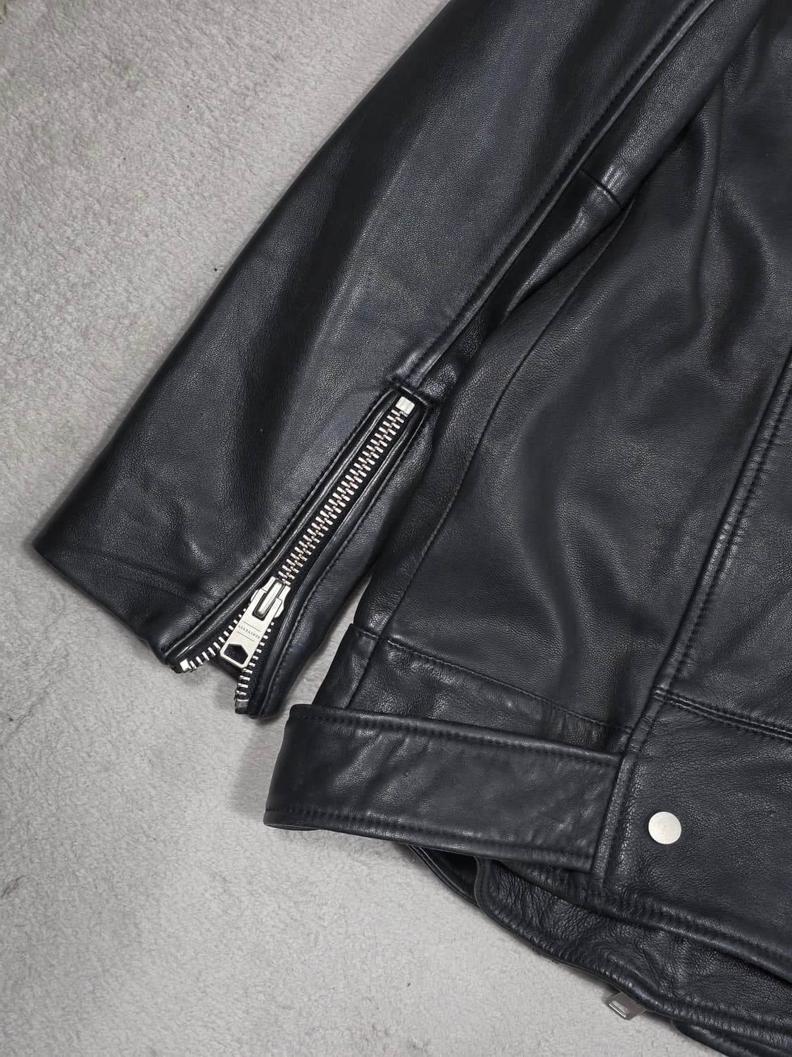 Allsaints 올세인츠 블랙 램스킨 라이더 자켓 상품이미지6