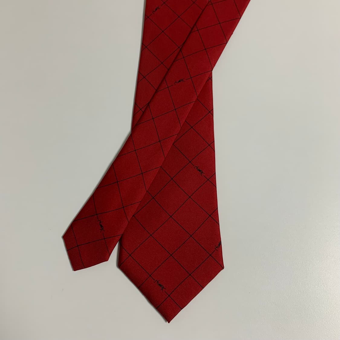 입생로랑(YSL) 모노그램 로고플레이 명품 실크넥타이 A+등급 상품이미지3