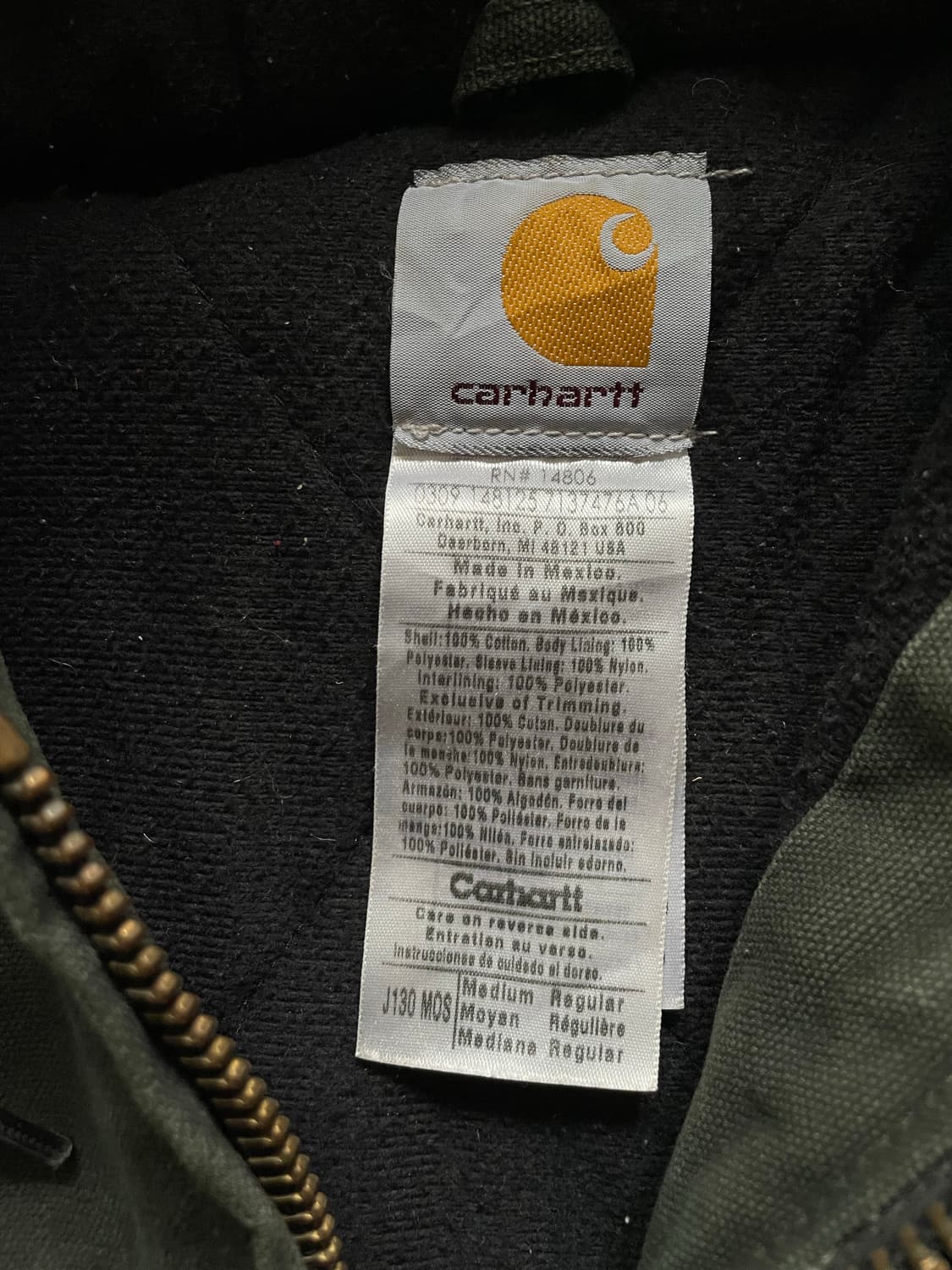 칼하트 j130 mos 모스 액티브 샌드스톤 상품이미지3