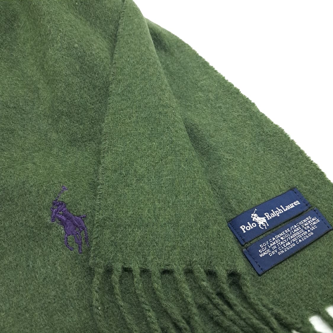 MX256 폴로 랄프로렌 올리브그린 캐시미어 램스울 목도리 머플러 상품이미지5