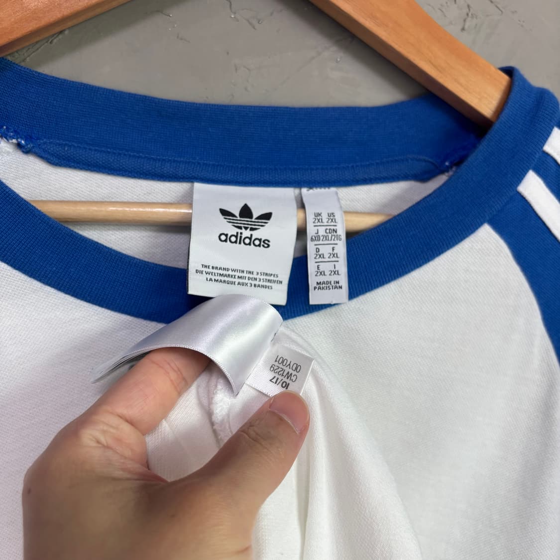 아디다스 파이어버드 나그랑 롱슬리브 화이트 블루 상품이미지3