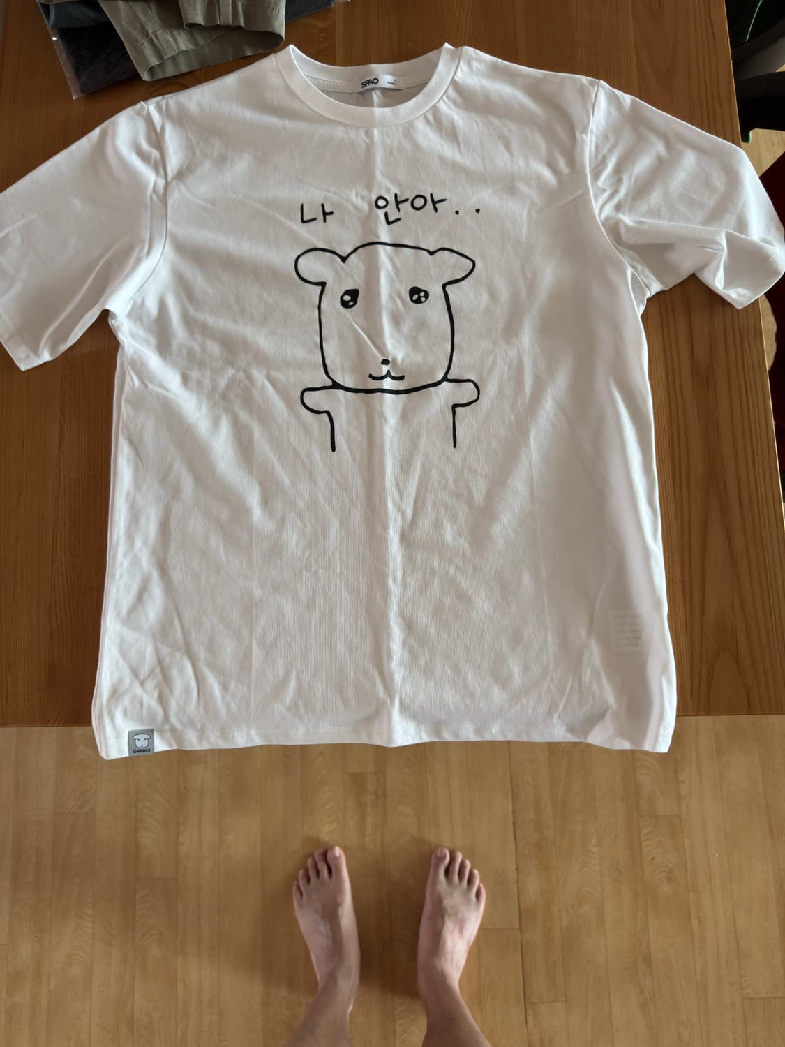 가나디 스파오 숏슬리브 티셔츠 화이트 L 상품이미지1