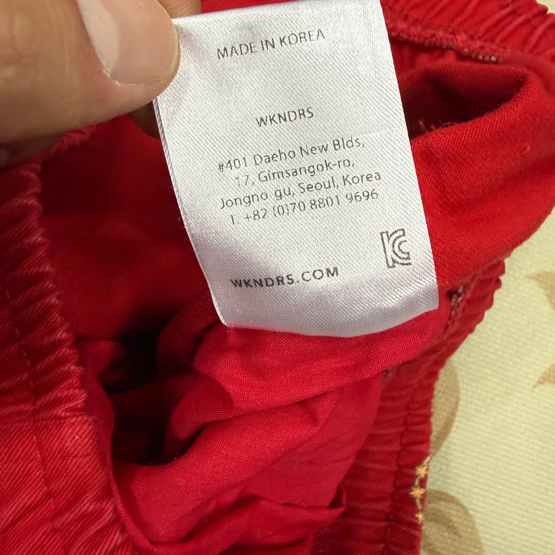 (L)위켄더스 WKNDRS 킹 사자 코튼 팬츠(레드) 상품이미지5