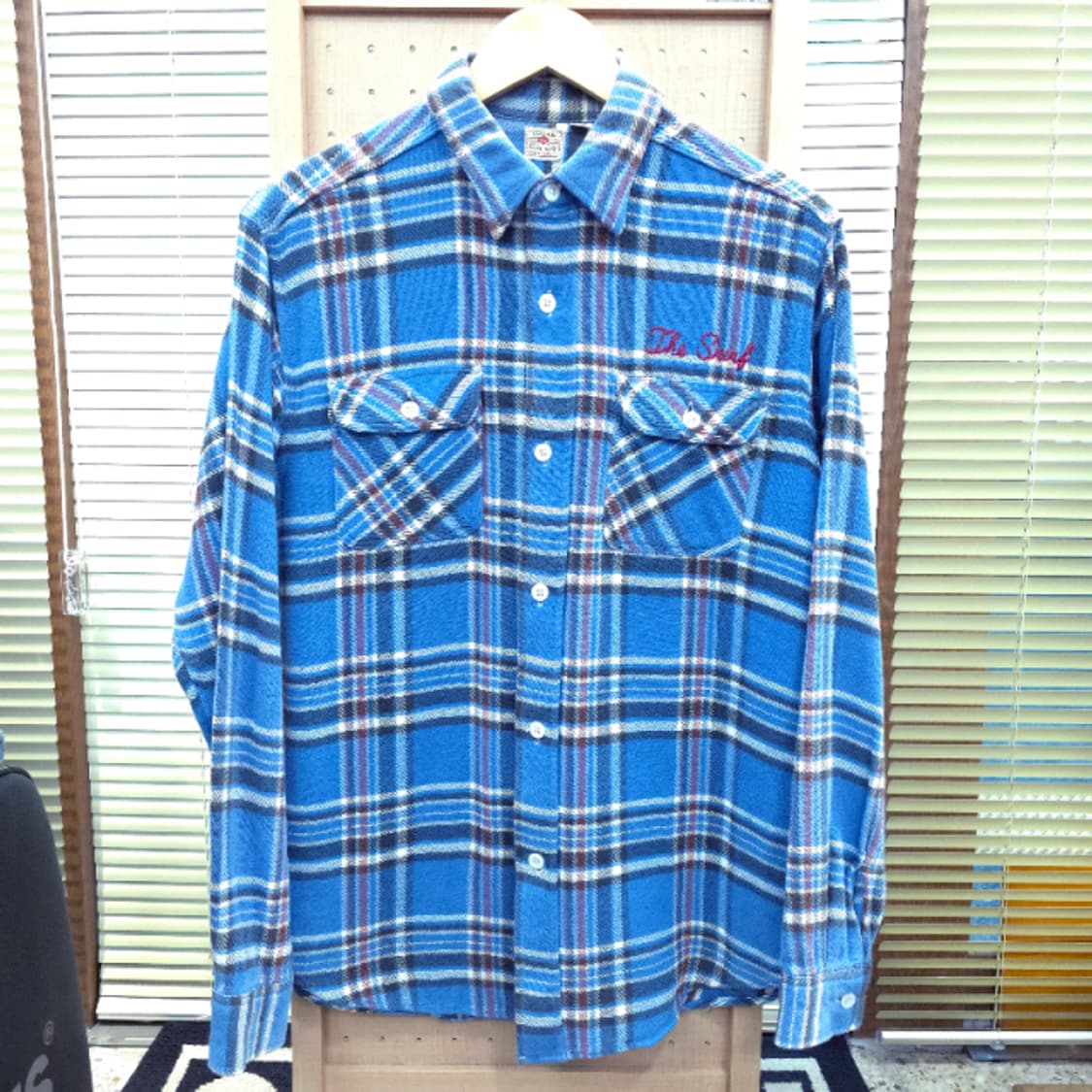 [Sugar Cane] 슈가케인 블루체크 플란넬 셔츠 상품이미지2