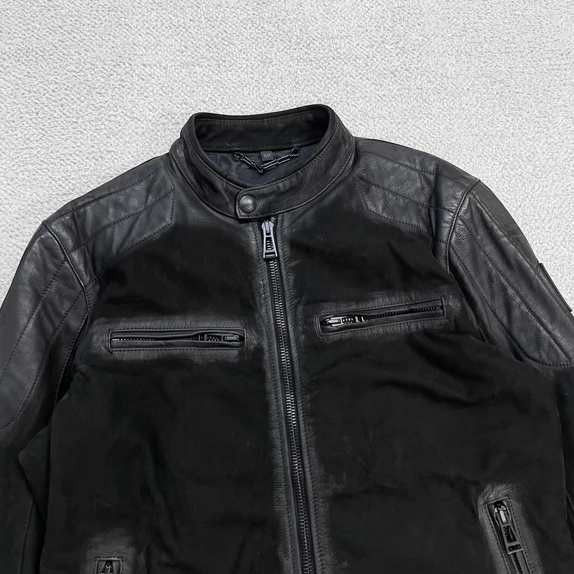 벨스타프 Belstaff 라이더 워시드 가죽 자켓 블랙 상품이미지2