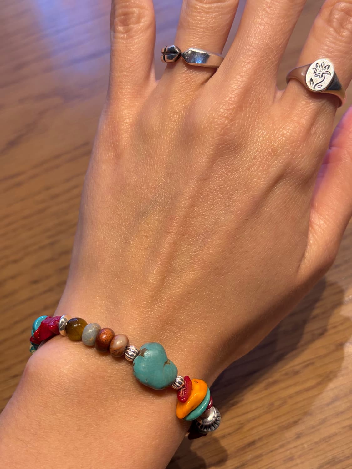 빈티지 터키석 하트 브레이슬릿 상품이미지5