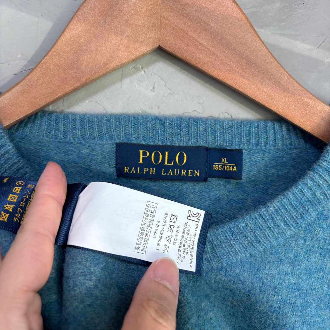 폴로 랄프로렌 램스울 니트 민트 블루 상품이미지3