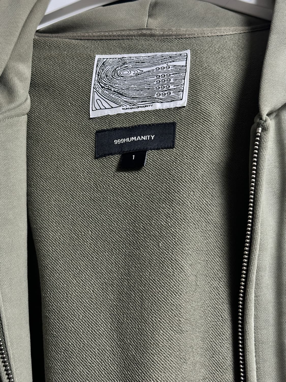 999휴머니티 후드집업 올리브 상품이미지3