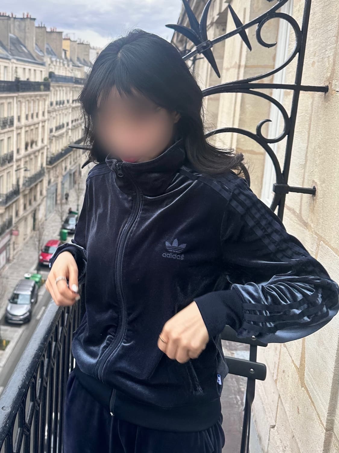 아디다스 럭셔리벨루어 져지 네이비 상품이미지2